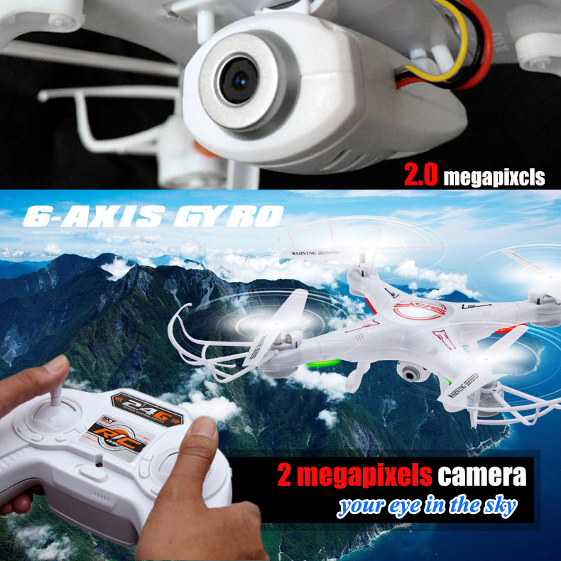White color Headfree Quadcopter X5C upgrade version helicopter with 2MP 1280x720dpi HD camera One-key-return RC camera drone - Image 2